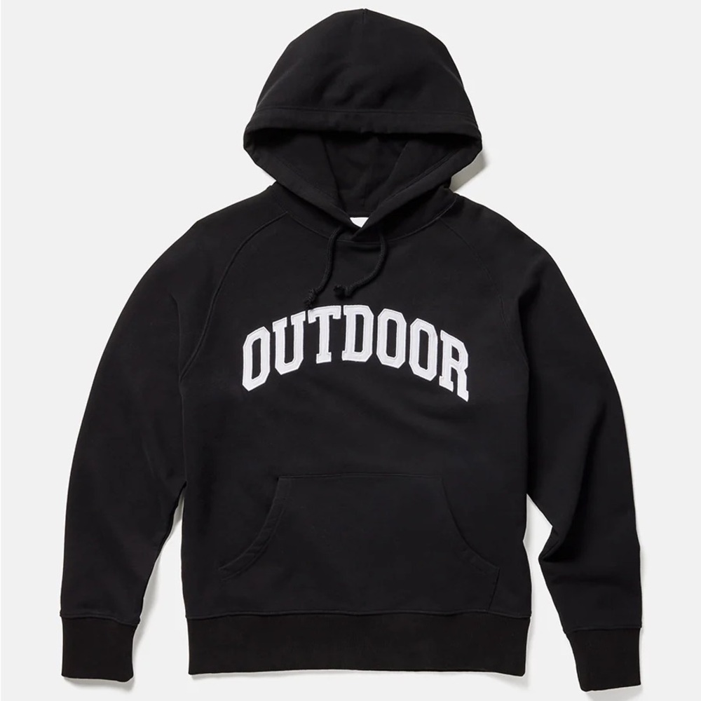 Outdoor Voices Black Hooded Sweatshirt Logo